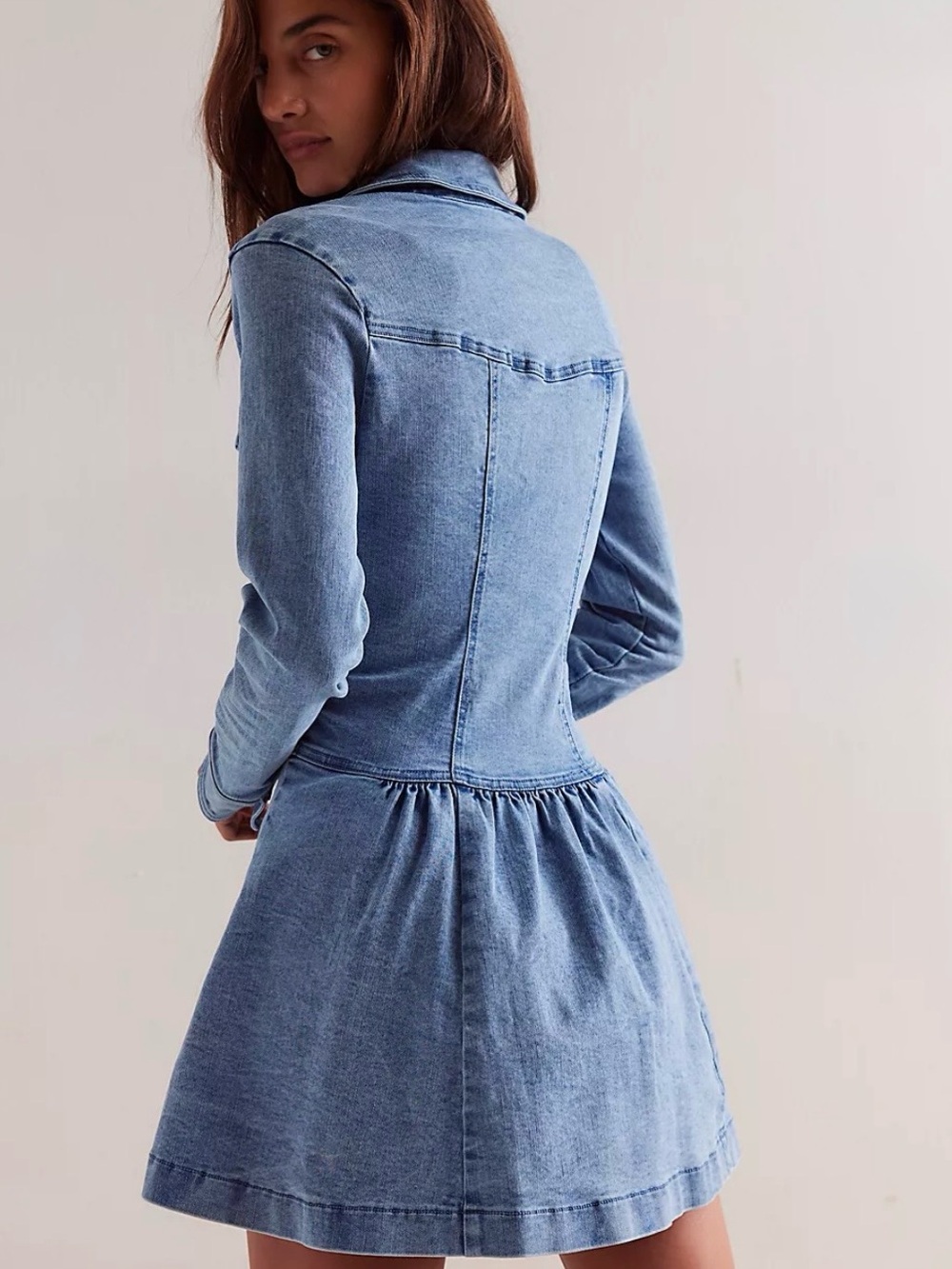 Free People Denim Mini Dress - Picture 3 of 4